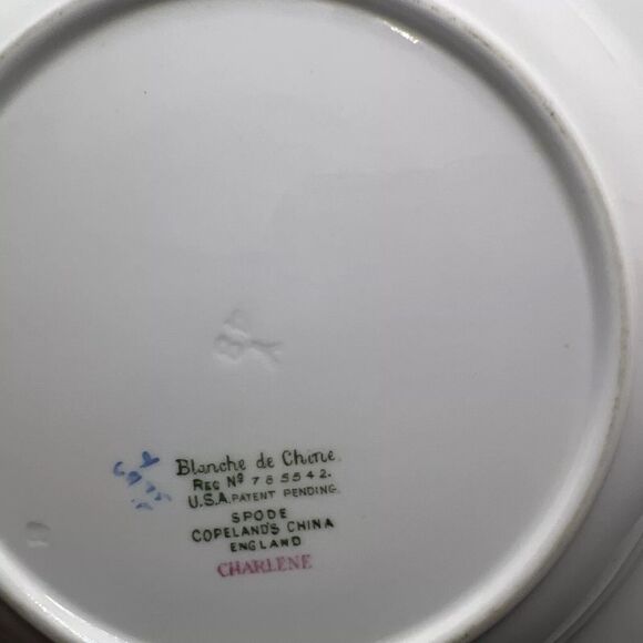 CHARLENE By Copeland Spode, TWO RIMMED SOUP BOWLS 8” HAND NUMBERED + SIGNED RARE - Picture 5 of 5